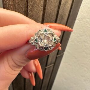 Elegant Silver Gemstone Ring